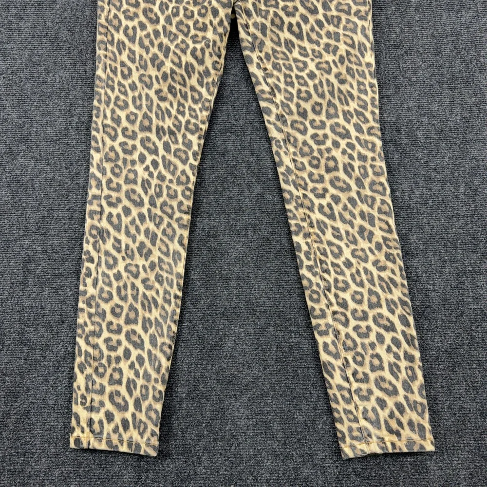 Judy Blue Leopard Print Skinny Fit Stretch Denim Jeans Size 7/28 Tan Brown - Picture 5 of 11